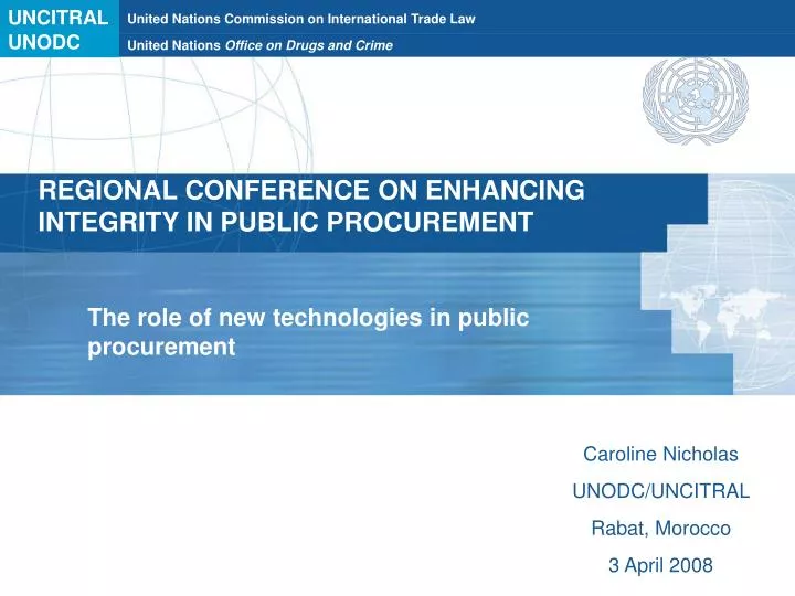 regional conference on enhancing integrity in public procurement
