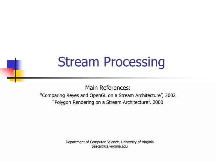 stream processing