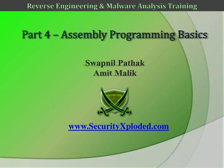 part 4 assembly programming basics