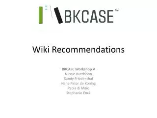 Wiki Recommendations