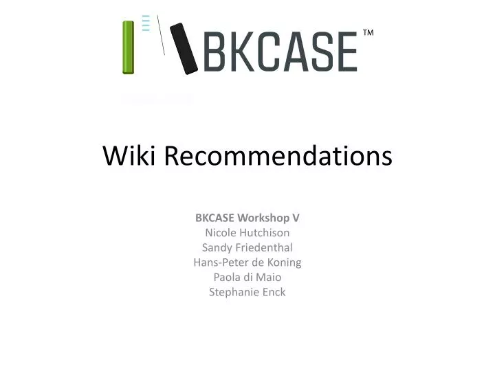 wiki recommendations