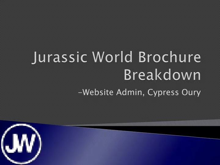 jurassic world brochure breakdown