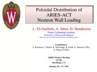 Poloidal Distribution of ARIES-ACT Neutron Wall Loading