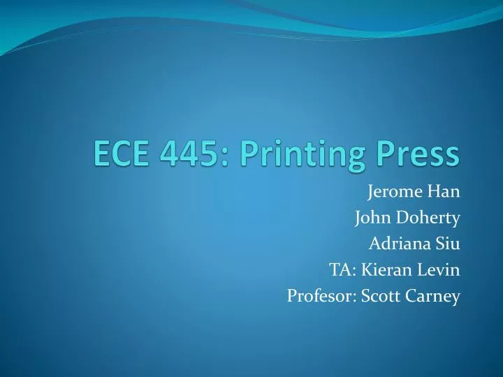 ece 445 printing press