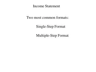 Income Statement