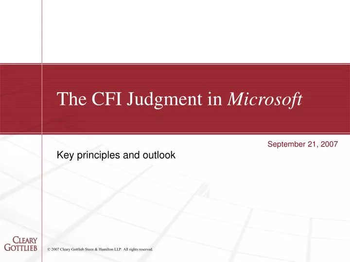 the cfi judgment in microsoft