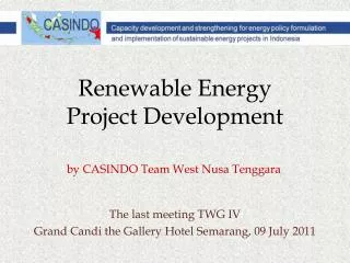 Renewable Energy Project Development