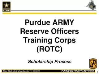 Purdue ARMY Reserve Officers Training Corps (ROTC)