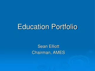 Education Portfolio
