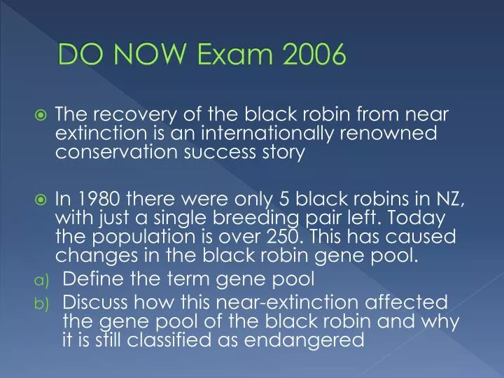 do now exam 2006