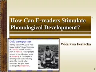How Can E-readers Stimulate Phonological Development?