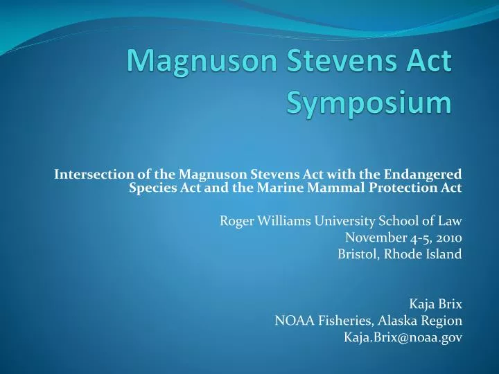 magnuson stevens act symposium