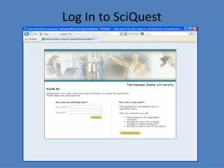 Log In to SciQuest