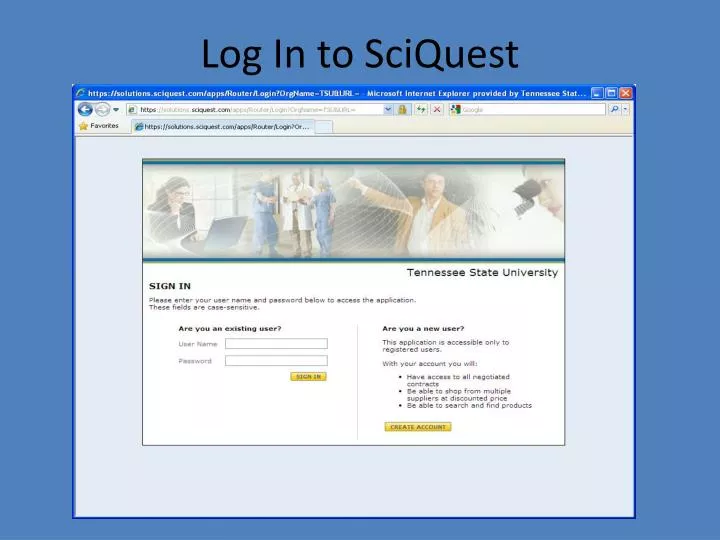 log in to sciquest