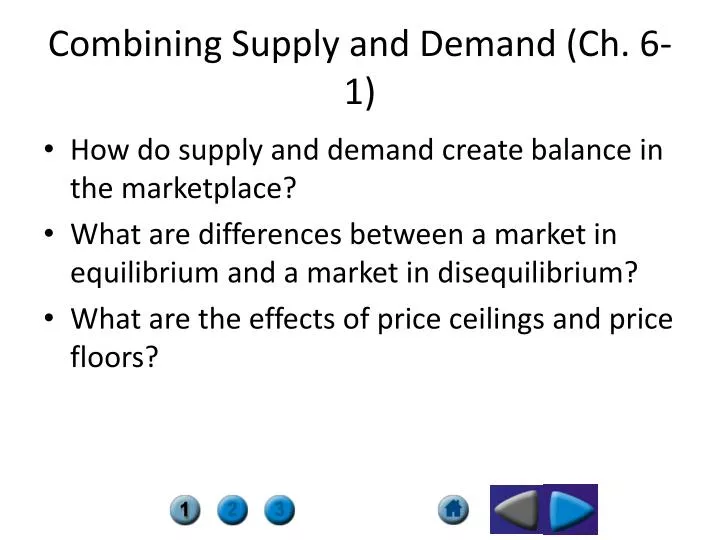 combining supply and demand ch 6 1