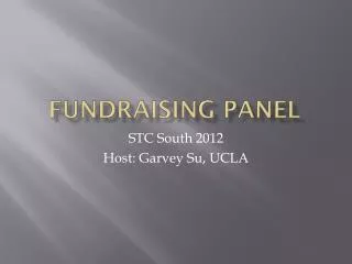 Fundraising Panel