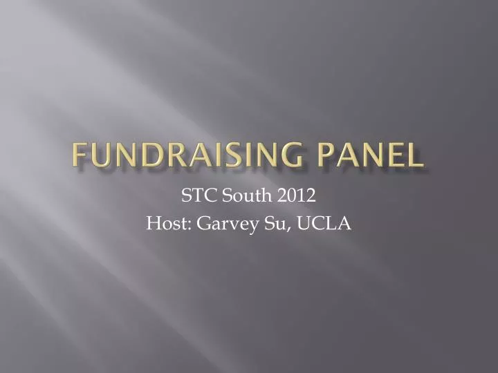 fundraising panel