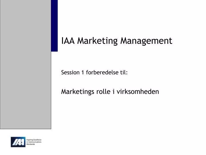 iaa marketing management