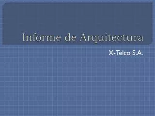 informe de arquitectura