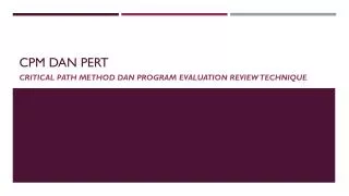 cpm dan pert