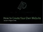 How to Create Your Own Website - slide 1