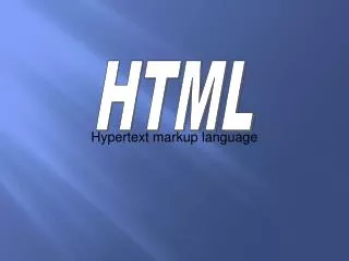 Hypertext markup language