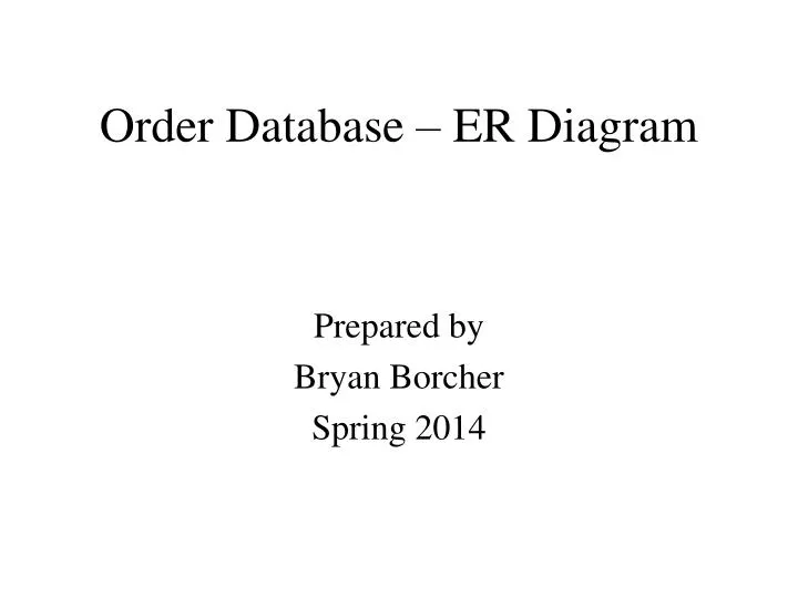 order database er diagram