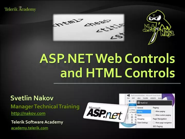 asp net web controls and html controls