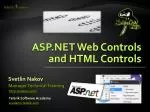 ASP.NET Web Controls and HTML Controls - slide 1