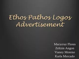 Ethos Pathos Logos Advertisement