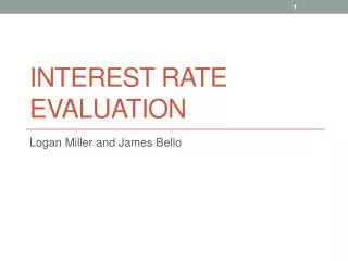 Interest Rate Evaluation