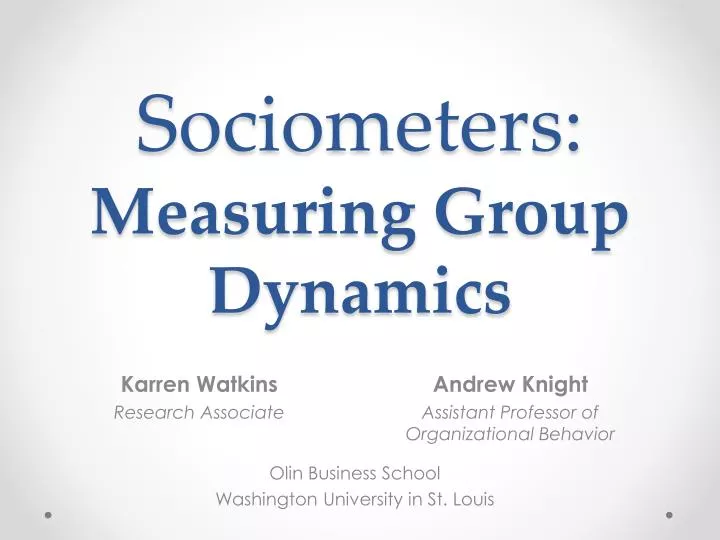 sociometers measuring group dynamics