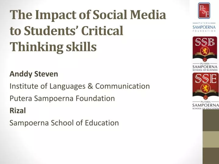 the impact of social media to students critical thinking skills