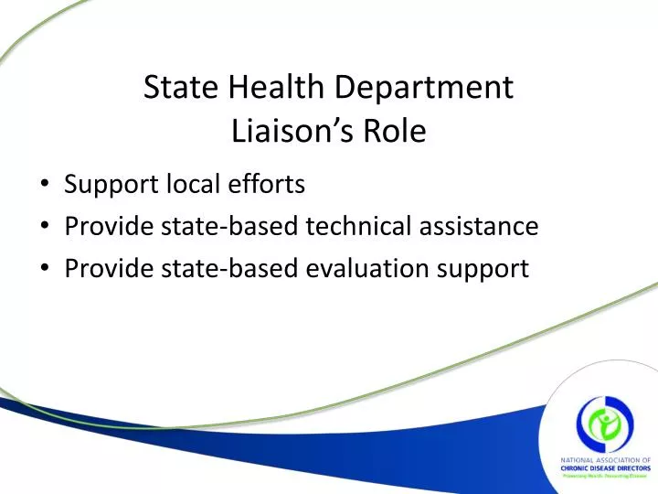 state health department liaison s role
