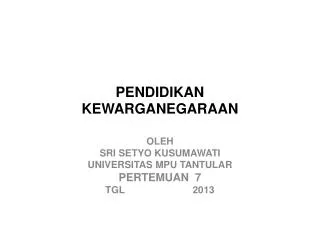 pendidikan kewarganegaraan