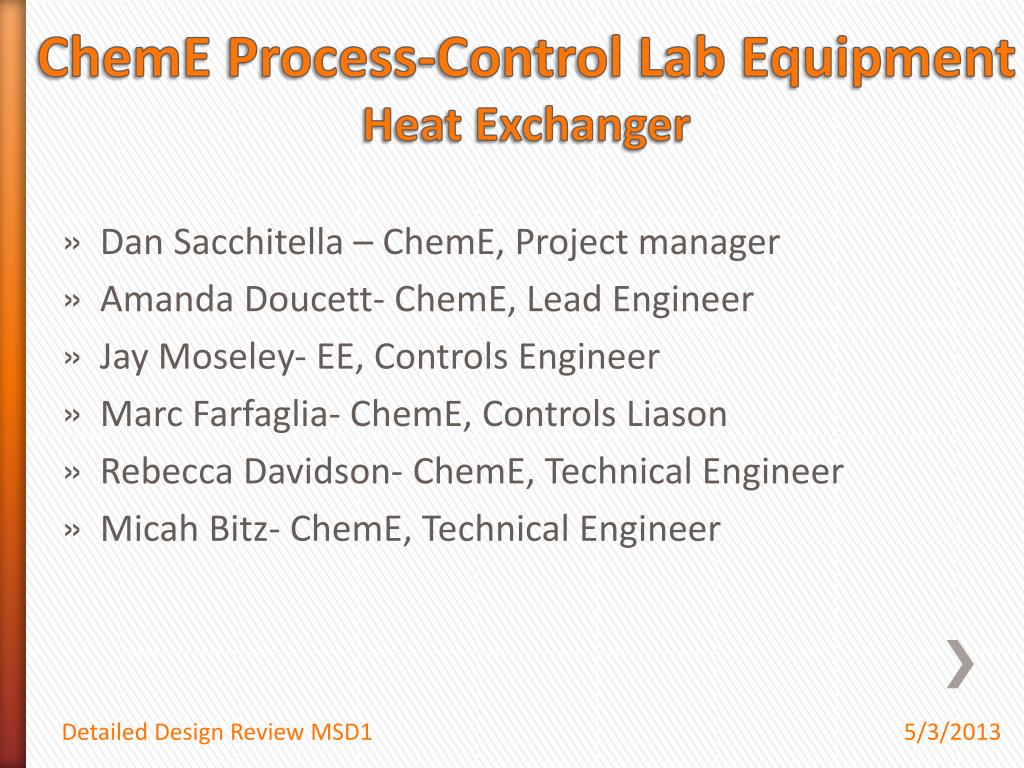 PPT - ChemE Process-Control Lab Equipment Heat Exchanger PowerPoint ...