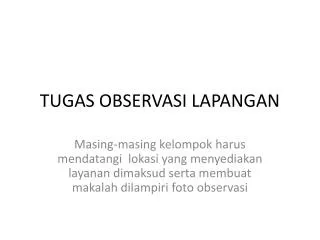 tugas observasi lapangan