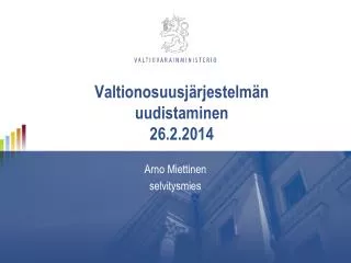 valtionosuusj rjestelm n uudistaminen 26 2 2014