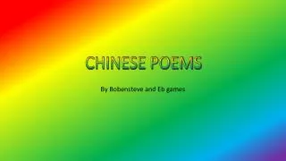 CHINESE POEMS