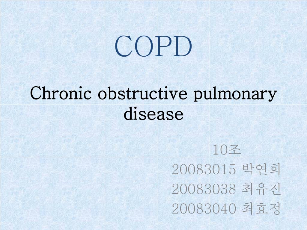 PPT - COPD Chronic obstructive pulmonary disease PowerPoint ...