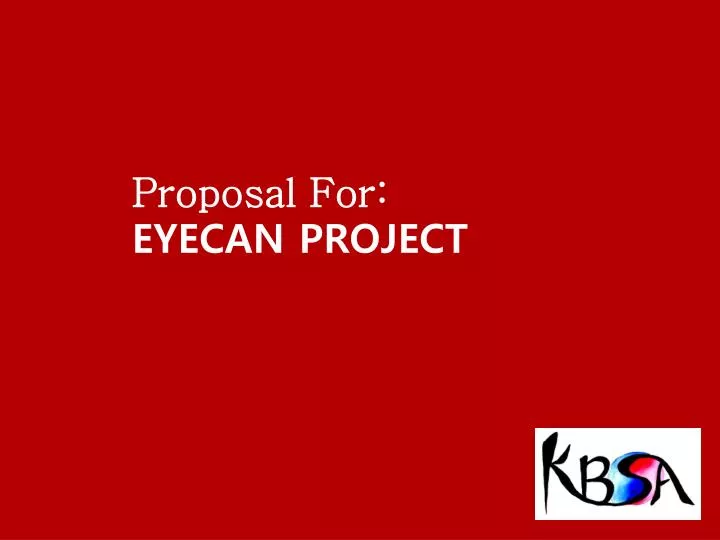 proposal for eyecan project