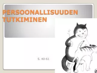 persoonallisuuden tutkiminen