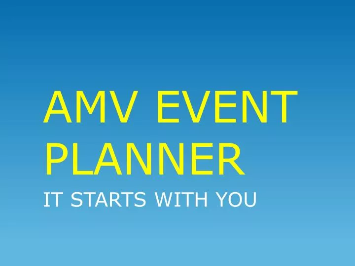 amv event planner