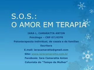 s o s o amor em t erapia