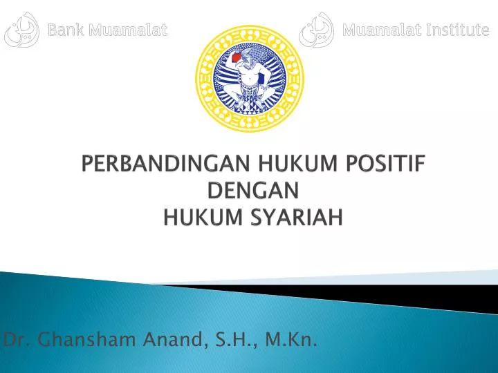 perbandingan hukum positif dengan hukum syariah