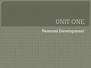 unit one
