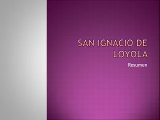 san ignacio de loyola