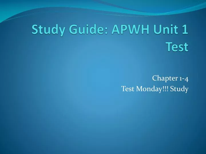 study guide apwh unit 1 test