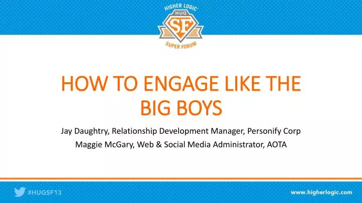 how to engage like the big boys