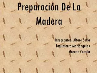 preparaci n de la madera